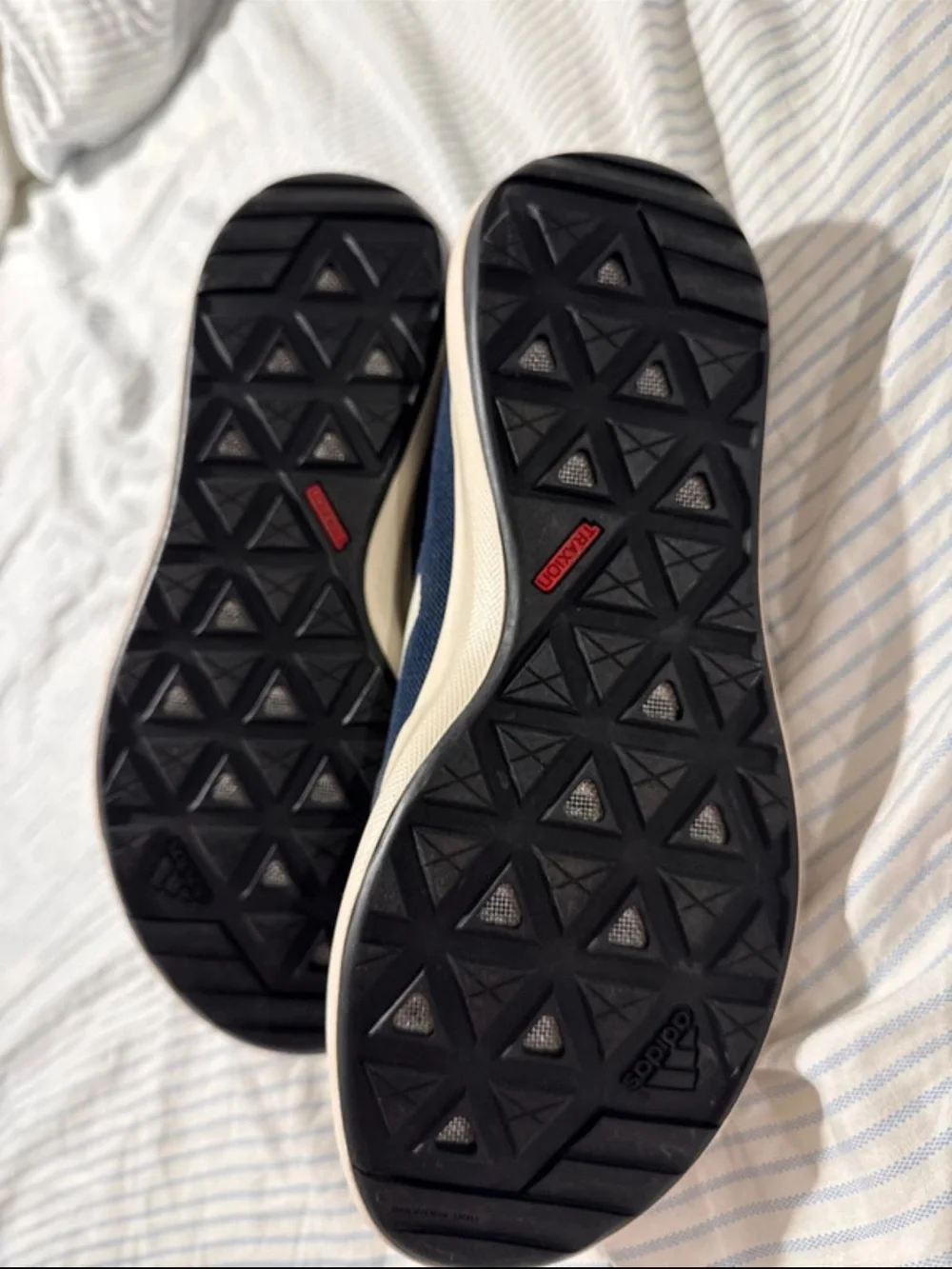 adidas Navy and White 255 Lace-Up water shoes